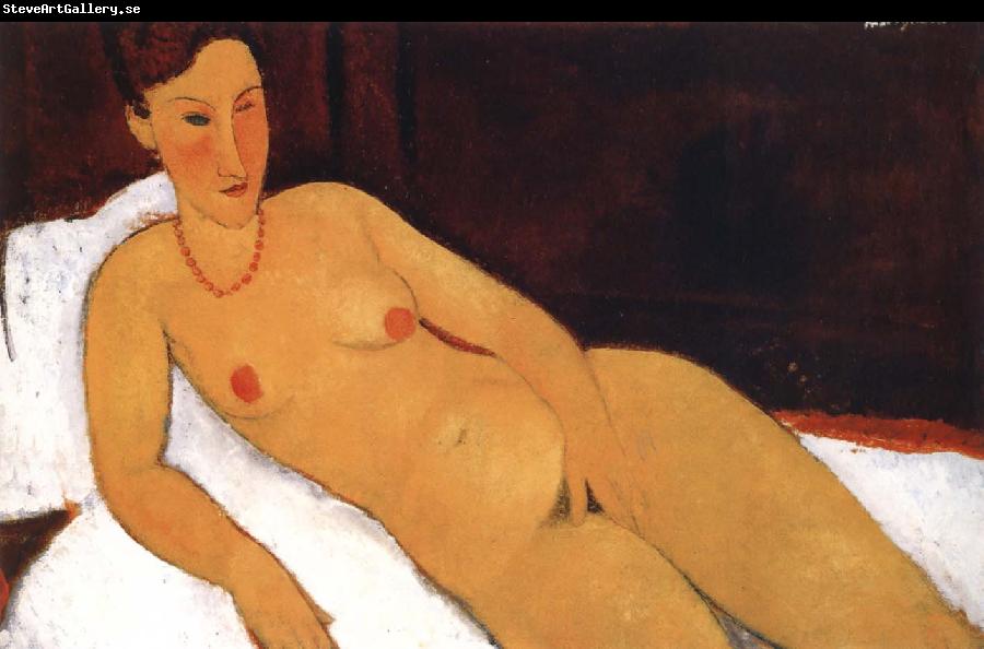 Amedeo Modigliani Nude with necklace